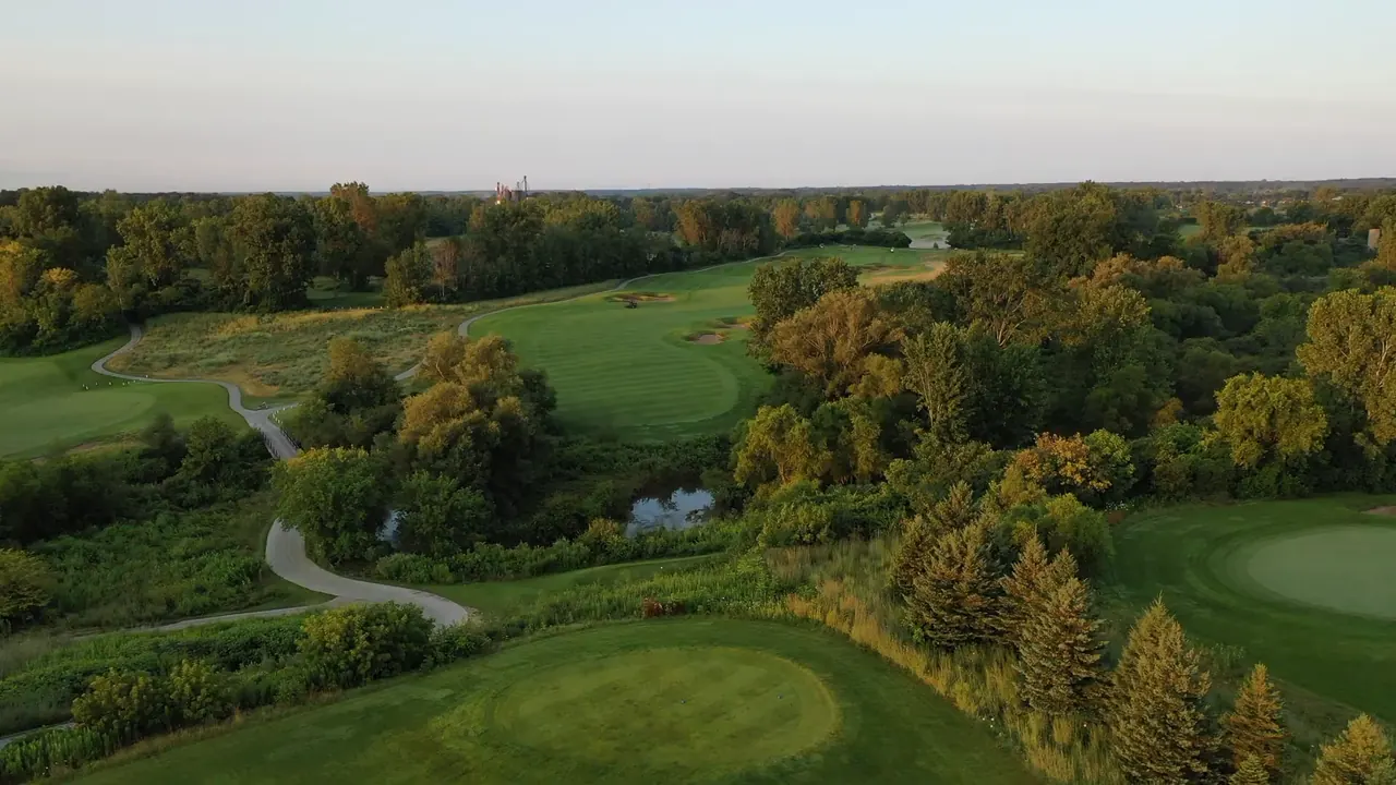Aerial view of FireRock Golf Club, hole 1