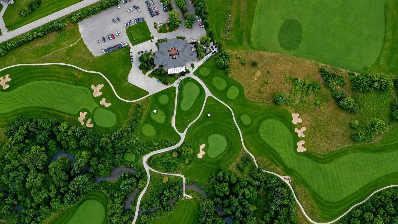 Aerial view of FireRock Golf Club and its fairways
